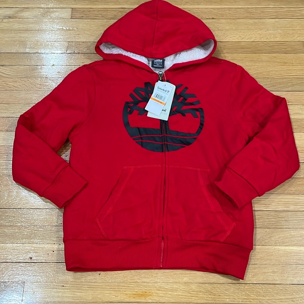 Timberland Boys’ Sherpa Lined Zip Up Hoodie